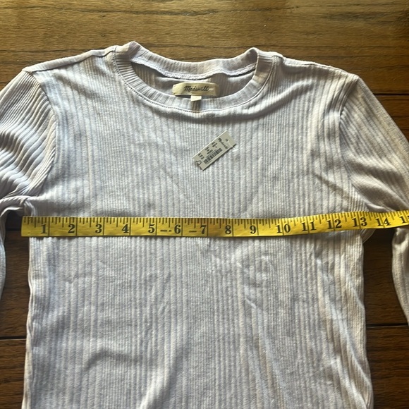 Madewell Variegated Ribbed Crewneck
Long-Sleeve Tee Dusty Lavender Size S New - Picture 8 of 11